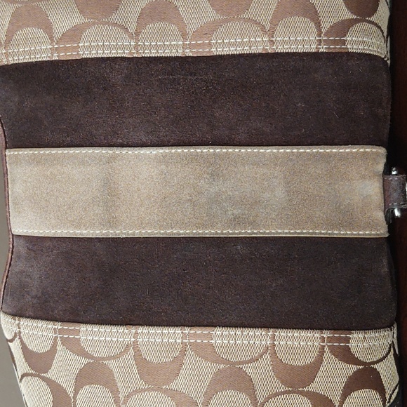 Coach Signature Print Hobo Style Purse - Picture 6 of 16